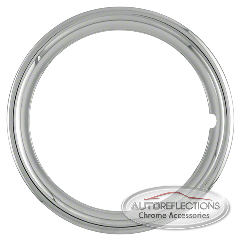 Set Of 4 Chrome Wheel Trim Rings - 15 Inch ABS 1.5 Inch Deep, Fits Standard 15-Inch Steel Wheels