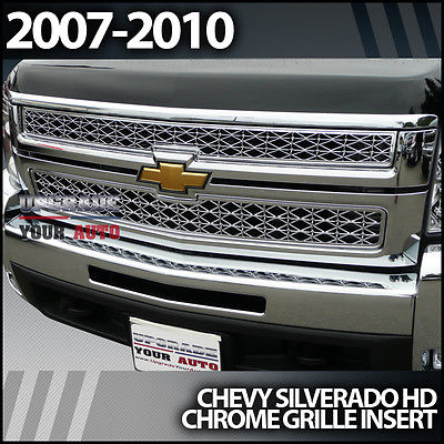 2007-2010 Chevy Silverado 2500 HD Chrome Grille Overlay | eBay