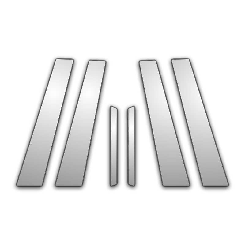 6Pc Chrome Pillar Post Trim for 2010-2012 Ford Fusion