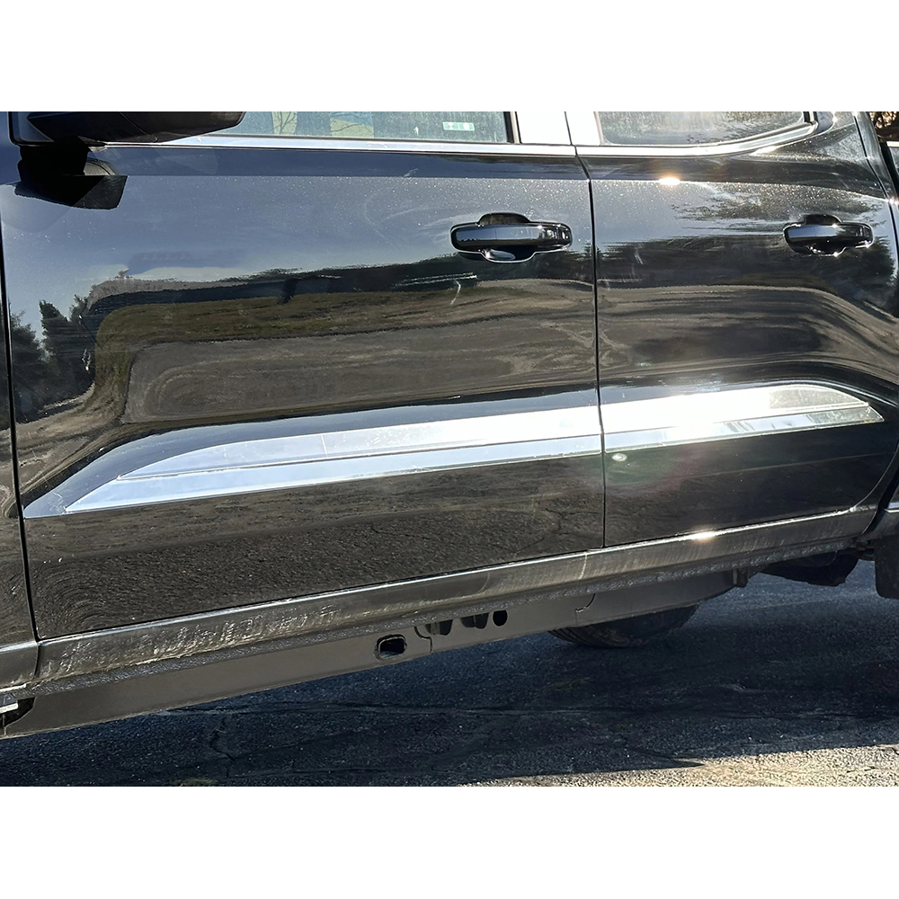 Polished Body Side Molding Accent Trim 4pc fits 2023-26 Chevy Colorado Crew Cab