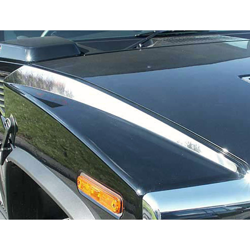 2pc. Luxury FX Chrome Hood Accent Trim fit for 2003-2009 Hummer H2