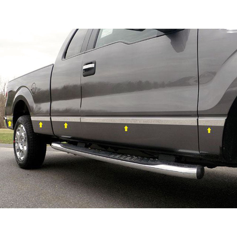 10p Molding Inserts fits 04-08 Ford F-150 Super Cab 5.5' B w/Flares by Luxury FX