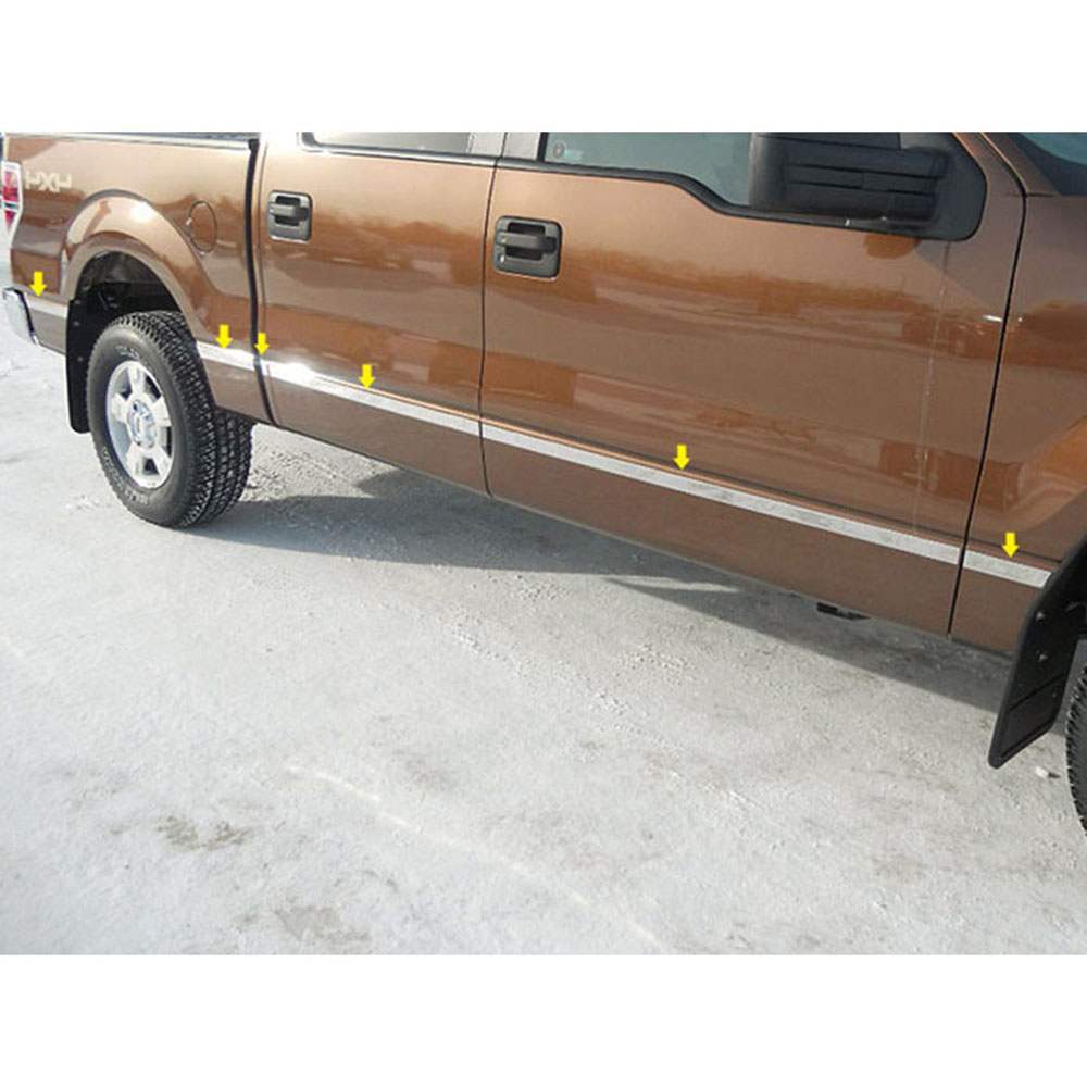 12p Luxury FX Chrome 1 1/2' Molding Insert (w/o Flares) fits 2004-2008 Ford F150