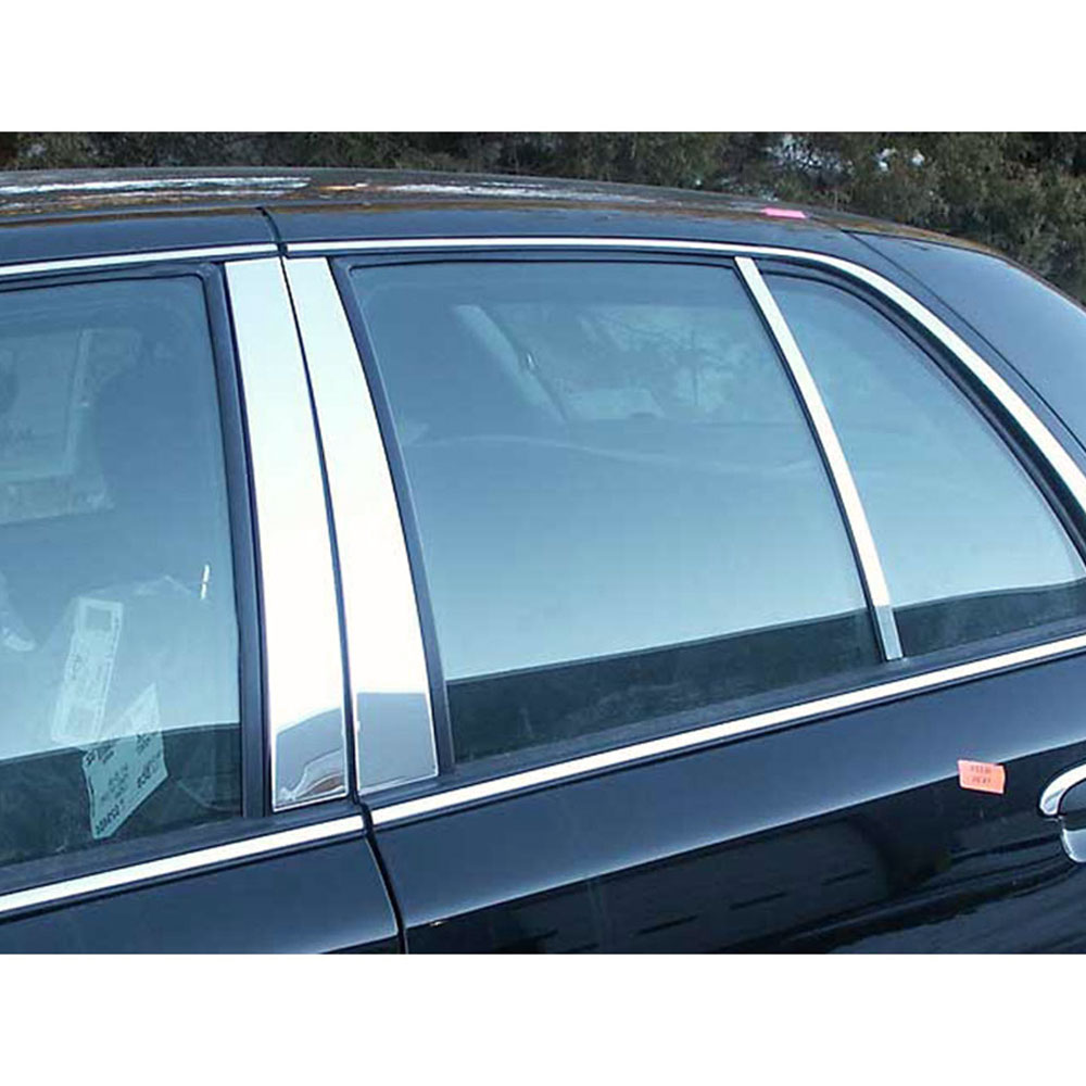 6pc. Luxury FX Chrome Pillar Post Set fit for 1998-2010 Ford Crown Victoria
