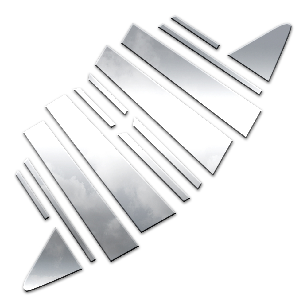 Polished Pillar Post Trim 14pcs (fits: 2020-2022 Toyota Corolla Sedan)