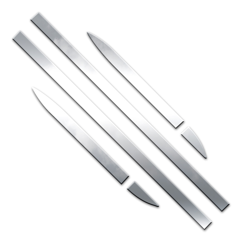 Polished Rocker Panel Trim Lower Kit 8pcs (fits: 2020-2022 Cadillac CT5 Sedan)