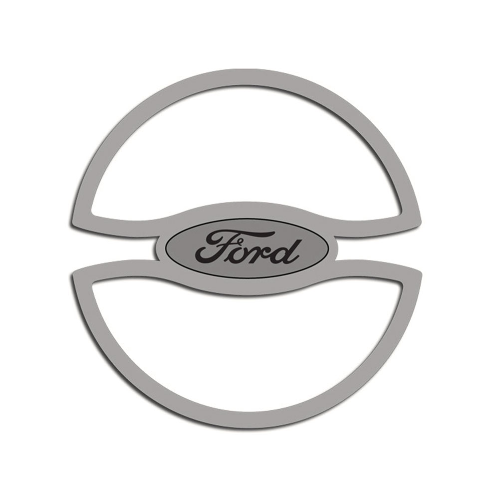 Gas Door Cover Ford Oval Logo for 2011-2012 Ford Mustang GT [Polished]
