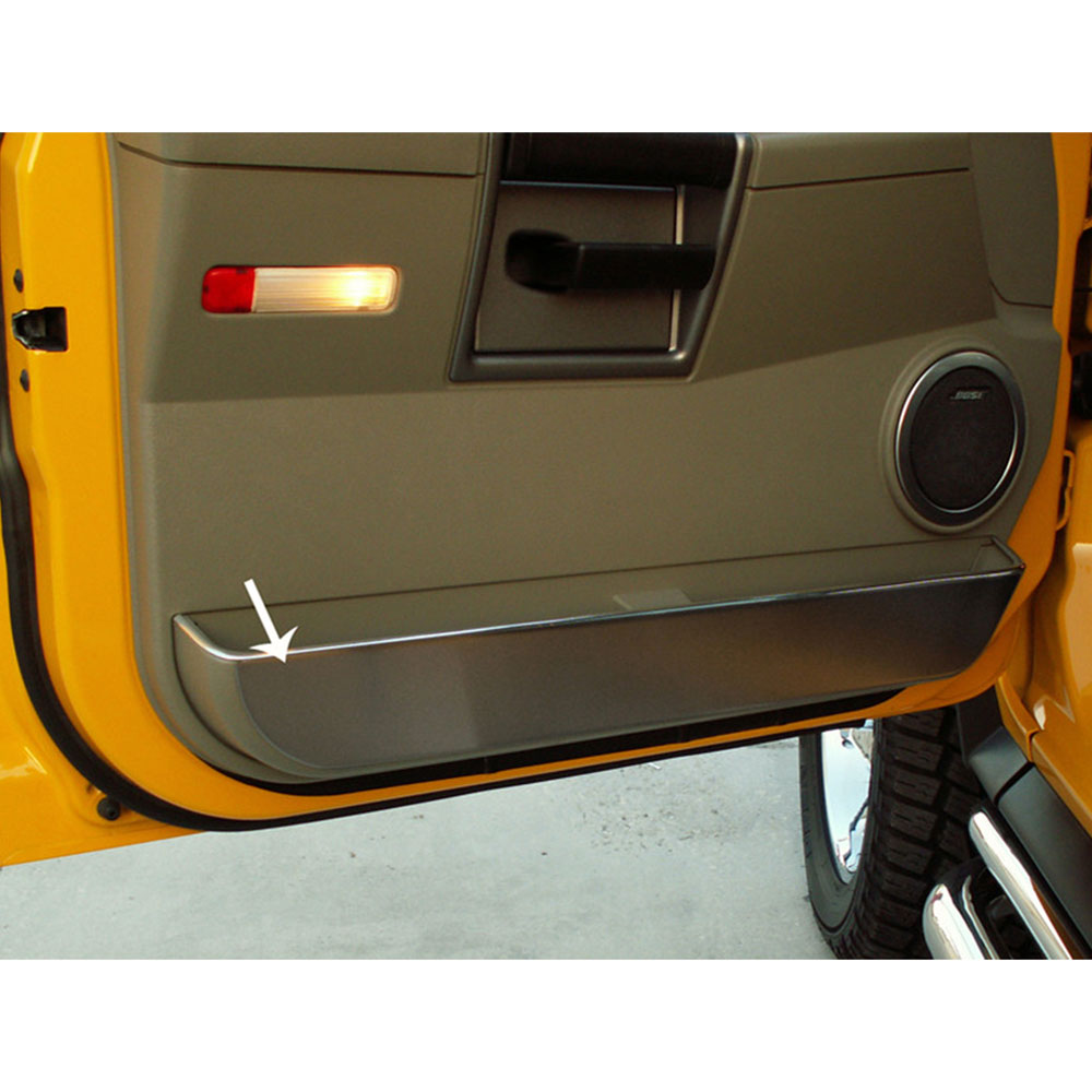 Front Door Guards 2p For 2003 2007 Hummer H2 Stainless Steel