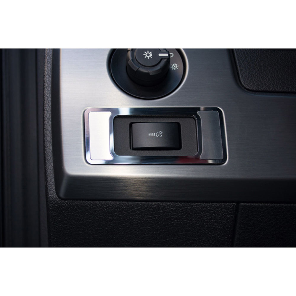 Interior Dim Switch Plate for 2010-14 Ford F-150 SVT Raptor [Stainless/Brushed]