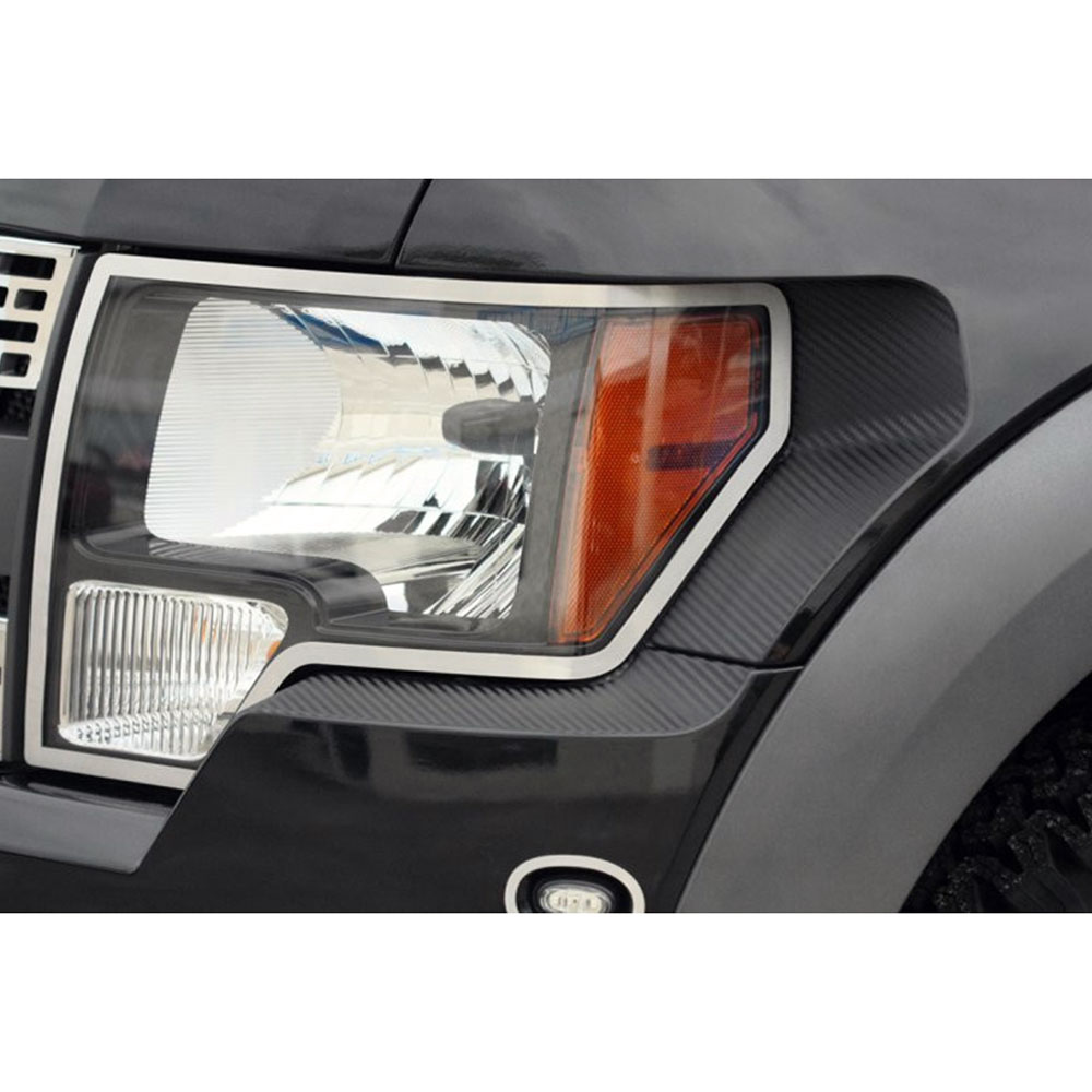 Headlight Wraps 2p for 2010-2014 Ford F-150 SVT Raptor [Vinyl/Carbon Fiber]