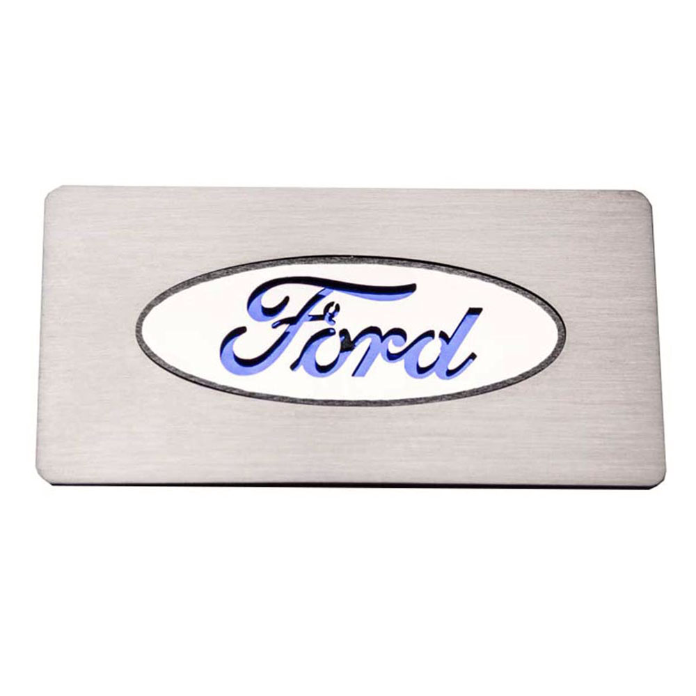 Glove Box Trim Purple Carbon Fiber Vinyl Ford Oval Inlay for 09-14 F-150 Raptor