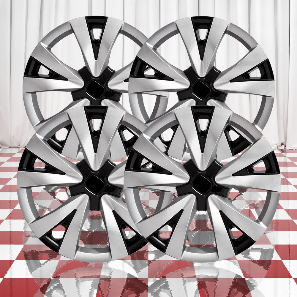 4pc Black/Silver 5 Split Spoke 16