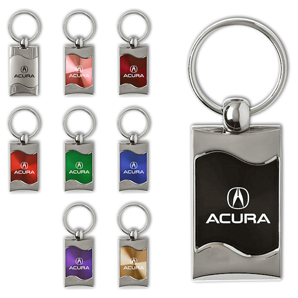 Name and Logo Rectangular Wave Keychain for Acura - AUGDP0202 | eBay