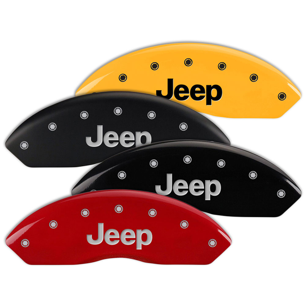Set of 4 Caliper Covers fits Jeep Liberty/Wrangler w/JEEP Engraving