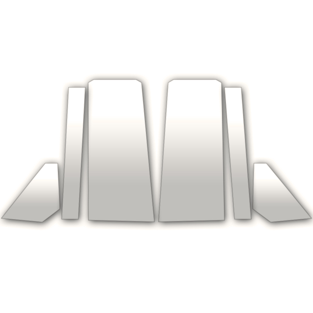 Pillar Post Covers for 2021-2025 Ford Bronco w/o Sport [Stainless Steel] 6p