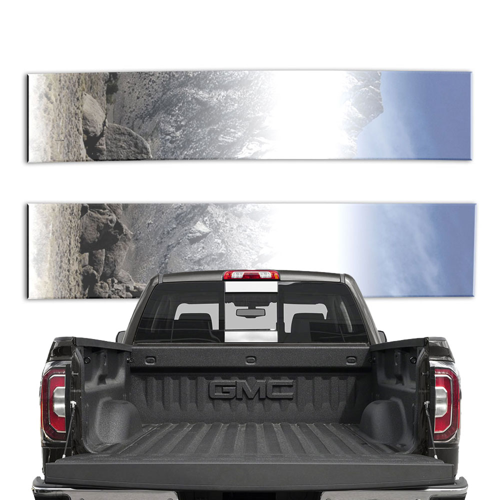 2p Stainless Rear Sliding Window Trim fits 201418 GMC Sierra by