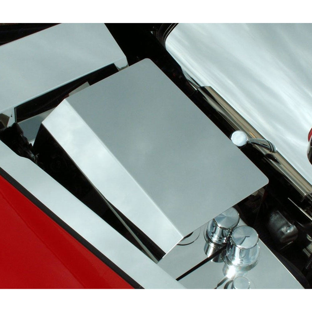 ACC Fuse Box Cover fits 2005-2013 Chevy Corvette C6-Stainless Steel/Polished