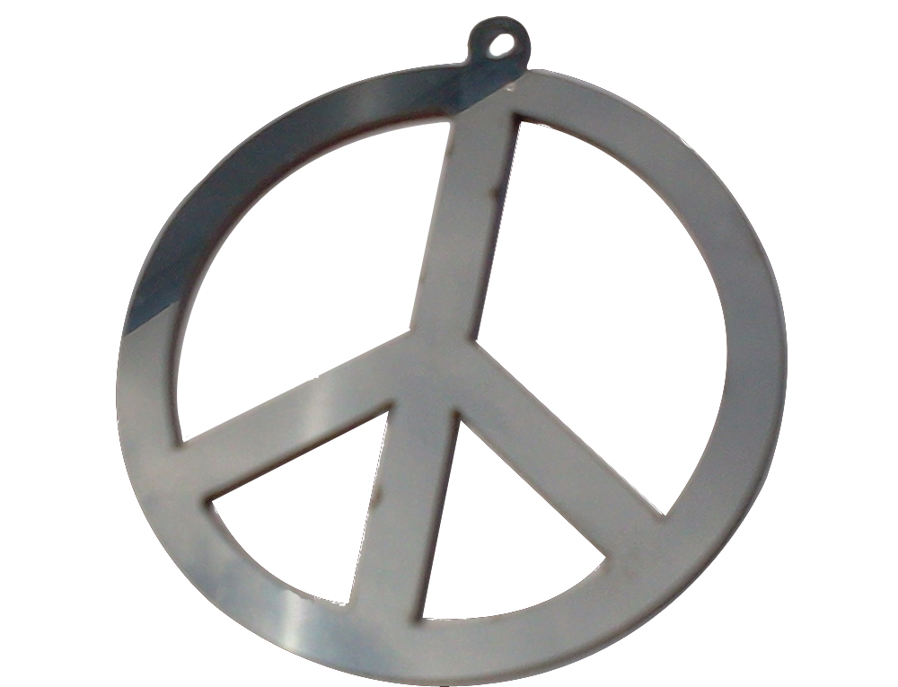 Stainless Steel Peace Symbol Emblem - LUXFX1743 | eBay