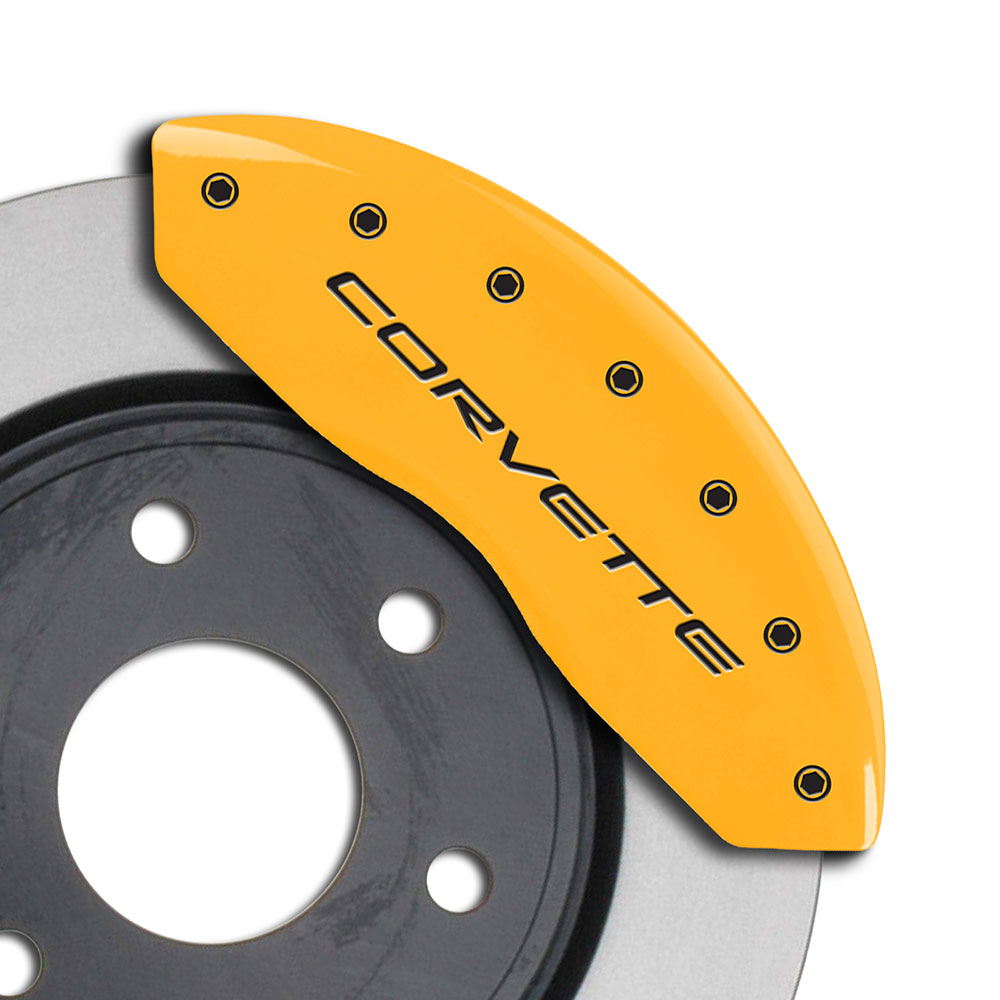 MGP Caliper Covers Front and Rear Engraving For 1997-2004 Chevy Corvette C5-Red