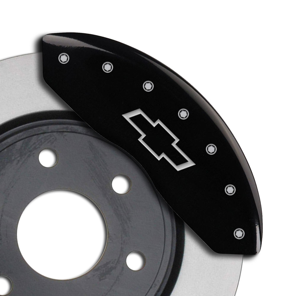 MGP Caliper Covers for 2019-2020 Chevy Blazer - Bowtie Engraving Black