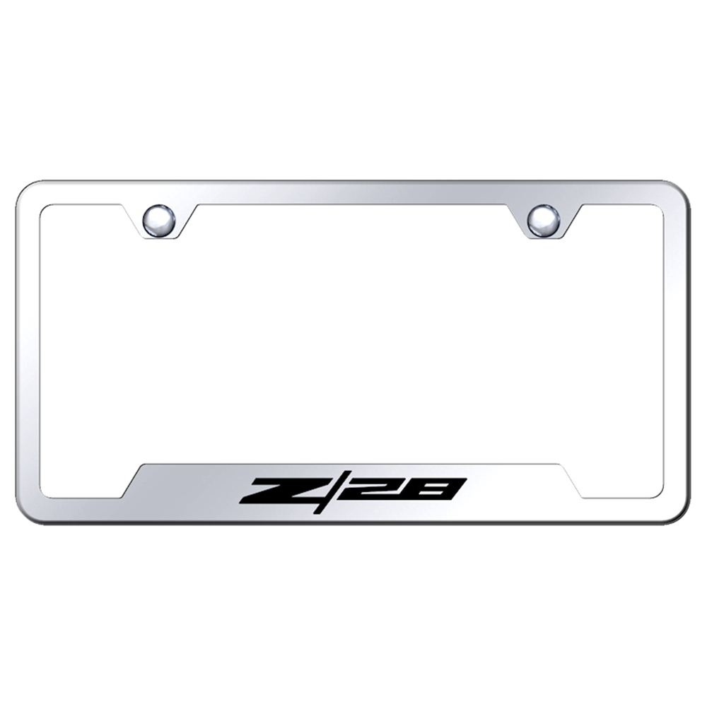 Chevrolet Camaro Z28 on Stainless Steel Cut-Out License ...