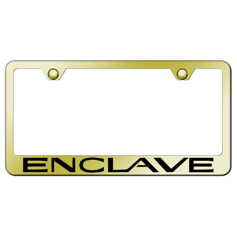 Buick Enclave Polished Steel License Frame Au-Tomotive Gold INC