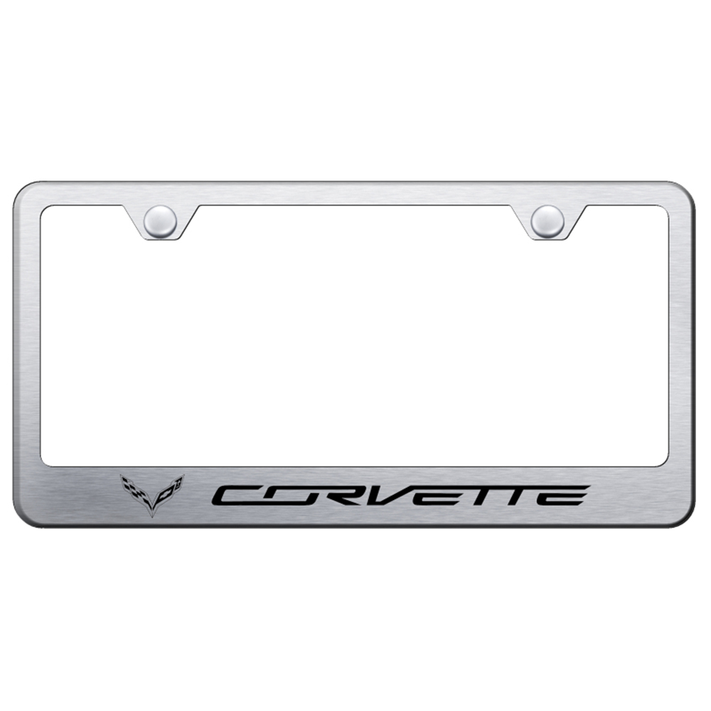Chevrolet Corvette C7 on Brushed Stainless Steel License ...