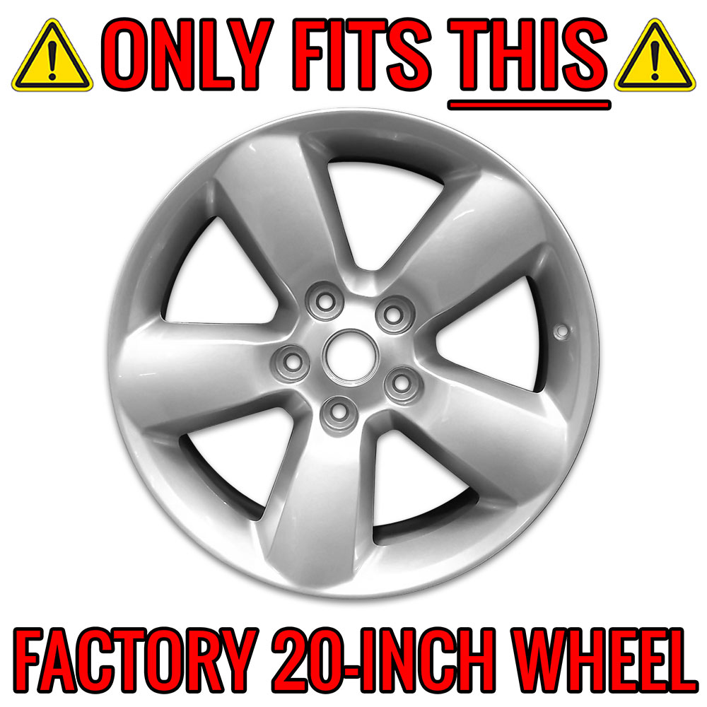 4 CHROME 20" Wheel Skins Hub Caps 5 Spoke Alloy Rim Covers for Dodge