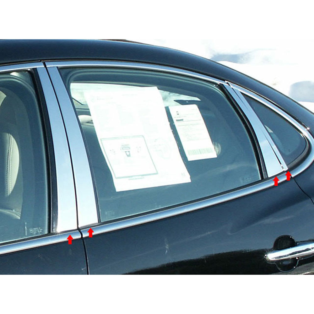 Stainless Steel Pillar Post Chrome Trim 4PC For Buick LaCrosse 2005-2009