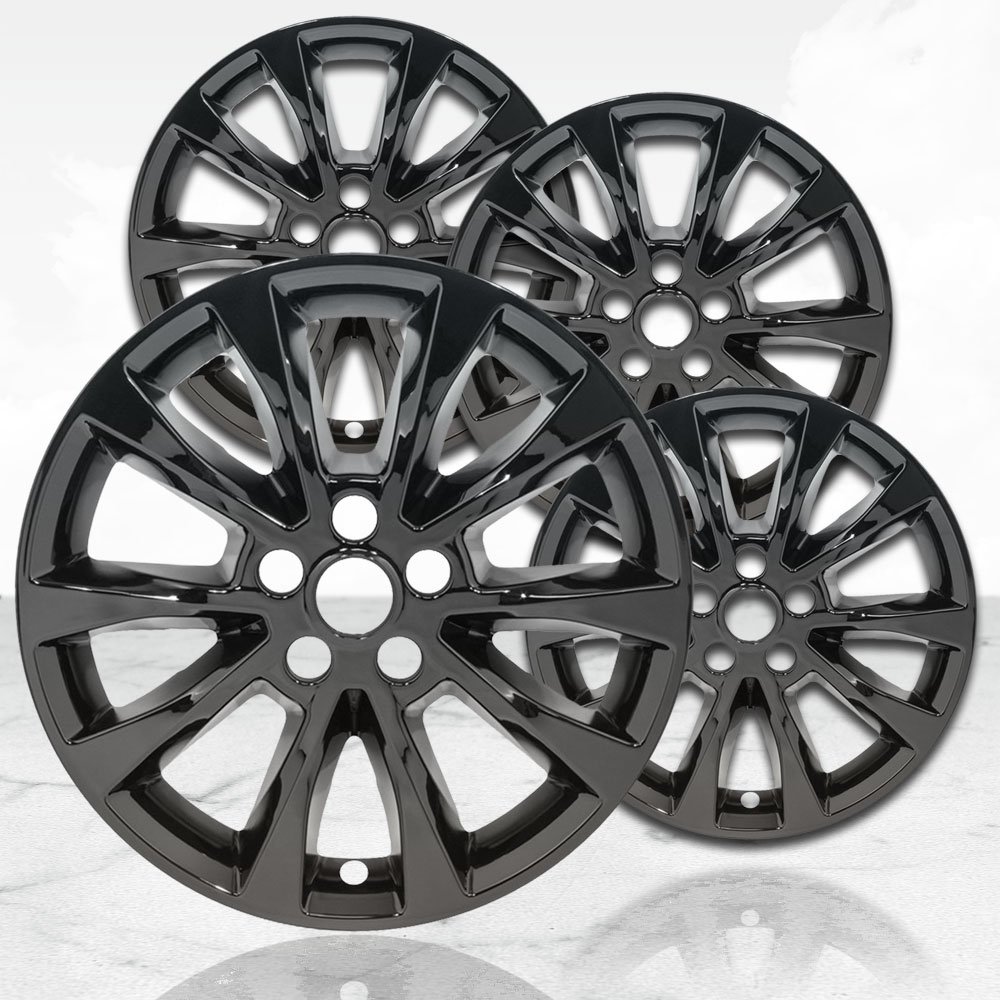 Black Wheel Skins Hub Caps Alloy Rim Covers For Ford Fusion Se Ebay