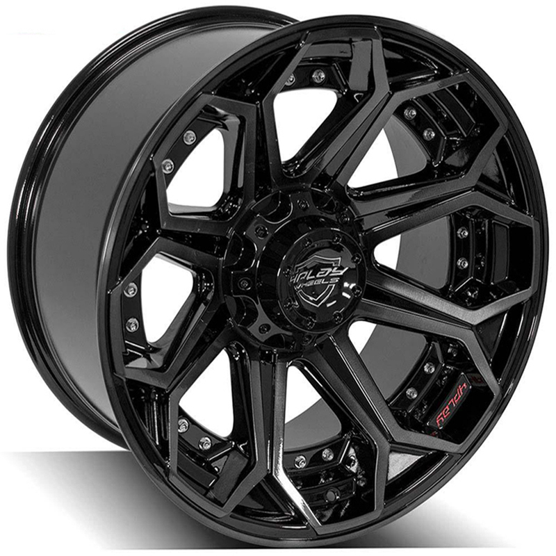 Black Wheel Brushed Face 20x10 for 99-23 Jeep Grand Cherokee by 4PLAY - RVO3238