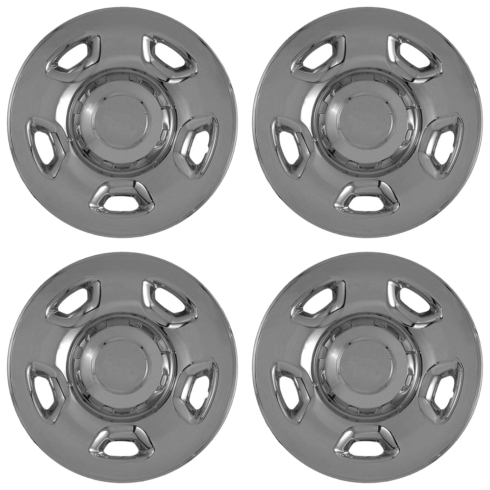 4 CHROME 0412 Ford F150 17" Wheel Skins hubcaps Simulators Hubs Lug