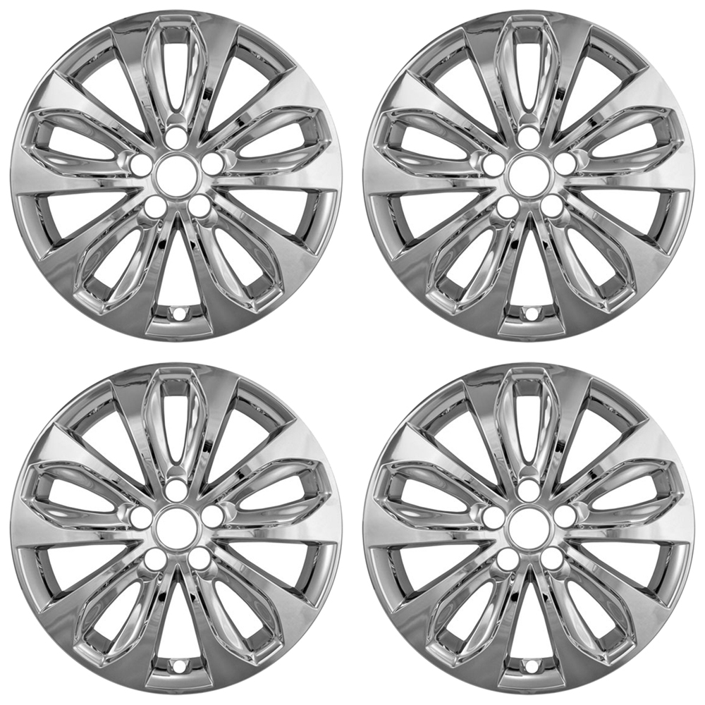 Set Of 4 18 Chrome Wheel Skins Hub Caps Rim Covers For 11 12 13