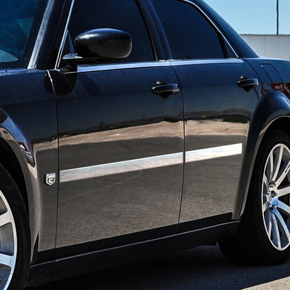 4Pc Stainless Steel Flat Body Side Molding Trim 2" for 052010 Chrysler 300/300C eBay