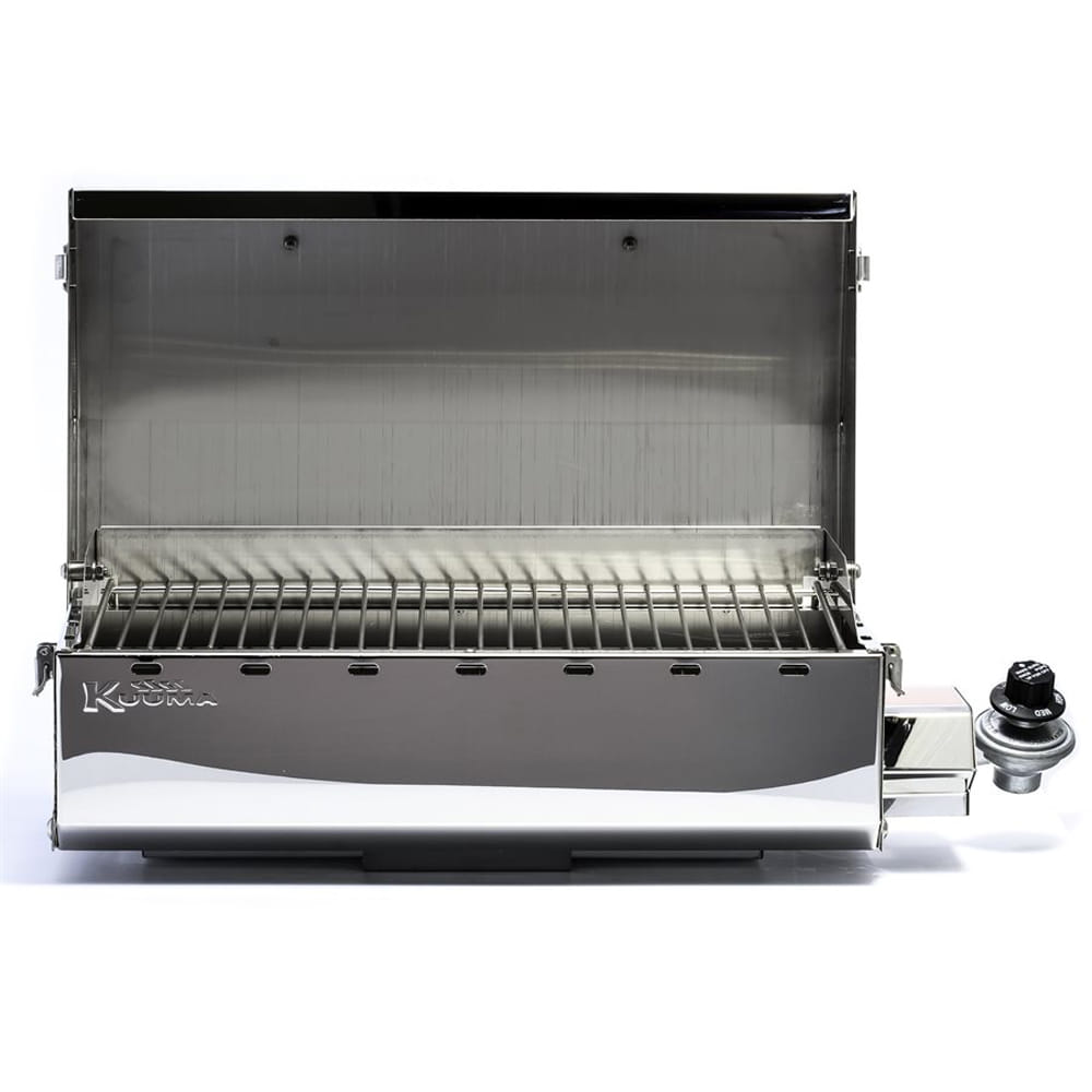 12000 BTU Rectangle Silver Stainless Steel Grill/Grate Polished Barbeque Grill