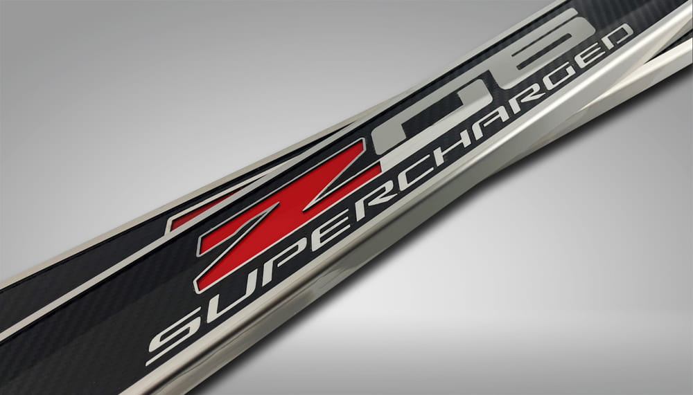 Door Sills w/"Z06 Supercharged" for 2014-2019 Chevy Corvette - Picture 2 of 4